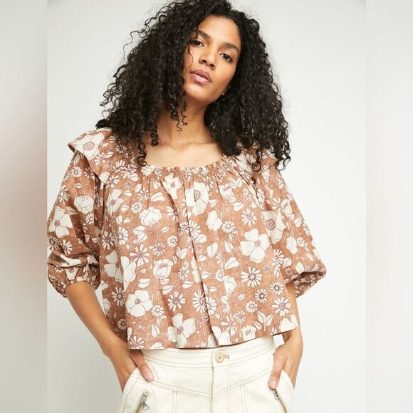 Free People Miss Daisy Oversized Summer Cotton Blouse - Women’s SP - Picture 1 of 6